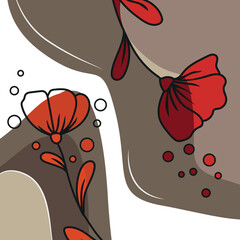 Abstract hand drawn background with template elements for banner