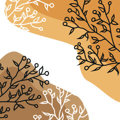 Abstract hand drawn background with template elements for banner