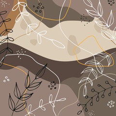 Abstract hand drawn background with template elements for banner