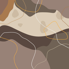 Abstract hand drawn background with template elements for banner