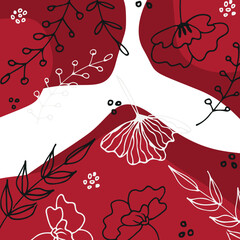 Abstract hand drawn background with template elements for banner