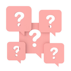 Question mark sign. 3D question mark.