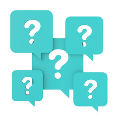 Question mark sign. 3D question mark.