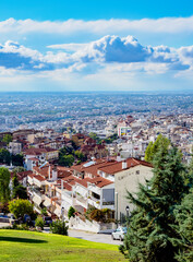 Fototapeta na wymiar Cityscape seen from the Upper Town, Thessaloniki, Central Macedonia, Greece