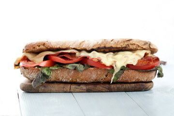 Tasty Sandwich on white background