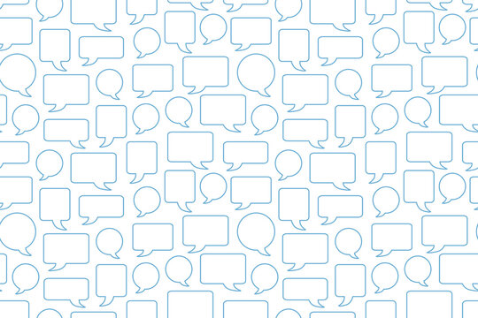 seamless pattern with speech bubbles, chat windows- vector illustration