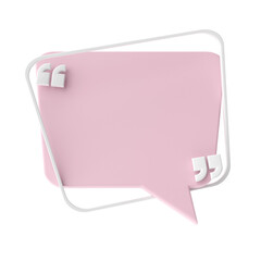 Speech bubble. 3D text box.