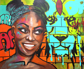 Afrika Schönheit Graffiti Freestyle - 527331842