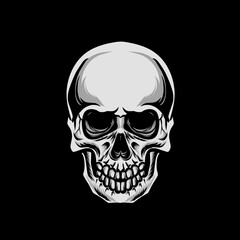 Skull head logo vector
