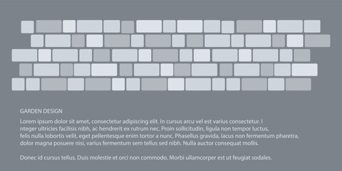 Brick wall. Interior design. Vector template.
