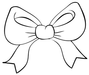 Loop. Element for coloring page. Cartoon style.