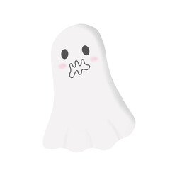 A little ghost with white clothes for decorative.