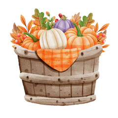 basket with pumpkins