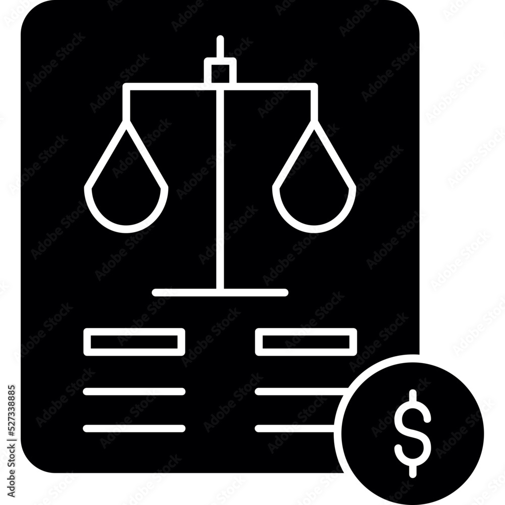 Sticker balance sheet icon