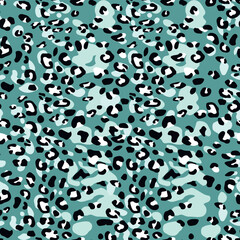 Abstract modern leopard seamless pattern. Animals trendy background. Color decorative vector stock illustration for print, card, postcard, fabric, textile. Modern ornament of stylized skin