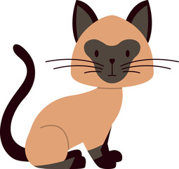 Adorable cat sitting. Lonely pet. Cute animal