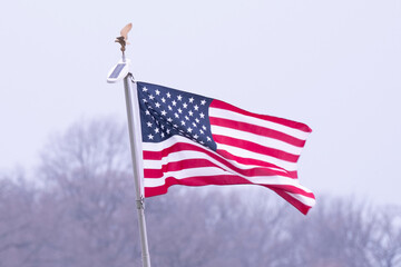 American Flag Sunset
