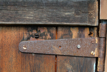 rustic weathered barn wood background with knots and nail holes