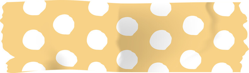 Drawn cute yellow washi tape