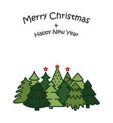 Fototapeta premium Christmas background with Forest tree. Elements for your website, presentation, banner, poster