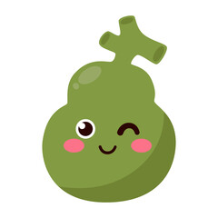 cute and funny Human gallbladder anatomy icon. flat cartoon characters style. bright and cute.