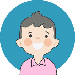 male and female profile avatars with flat design cartoon concept