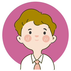 male and female profile avatars with flat design cartoon concept
