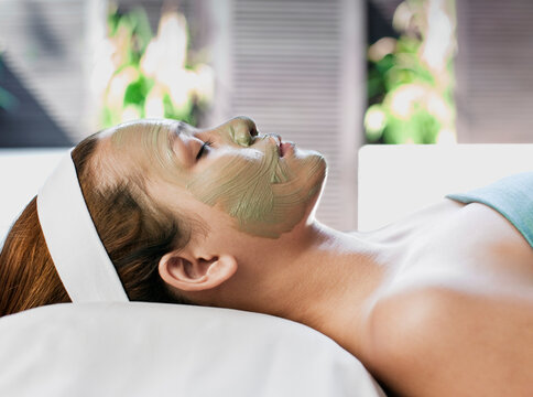 A woman receives a facial at a spa in Cambodia. Siem Reap, Cambodia.