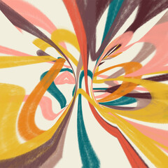 Colorful background, torus map effect combination illustration