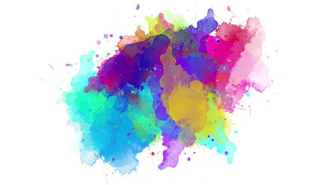 ink splatter compositing. Abstract ink splatter transition. ink brush stroke, fluid art background, overlay, alpha matte composition