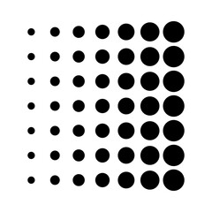 Halftone gradient.Dots pattern vector. Polka dot background.Background with monochrome dotted texture. Polka dot pattern template.Abstract geometric shape.Seamless black polka dot pattern on white.