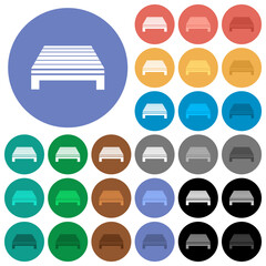 Single pallet round flat multi colored icons
