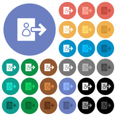 User logout alternate round flat multi colored icons