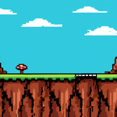 Retro Video Game Pixel Art Background