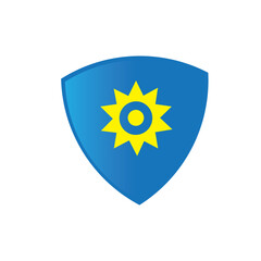 sun shield vector template logo