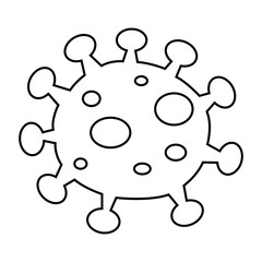 Virus or bacteria icon in thin line style