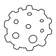 Virus or bacteria icon in thin line style