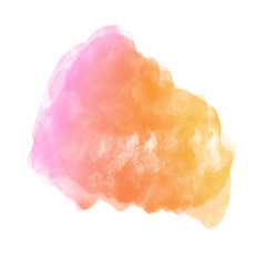 Pink and orange color hand drawn watercolor liquid stain for decorate.