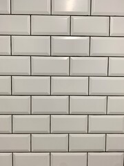 Obraz premium white brick wall tile