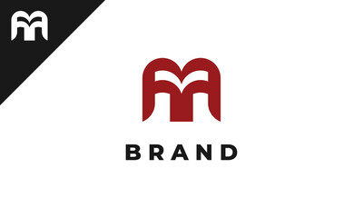 Letter M Logo Design With Book Or Wings ,Vector Template