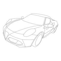sketch of car