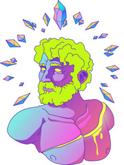 Cartoon psychedelic rave