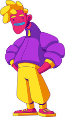 Obraz premium Abstract vibrant man