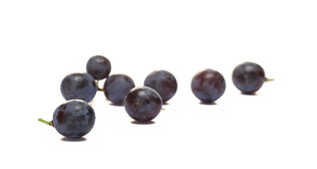 Dark grapes, isolated on white background