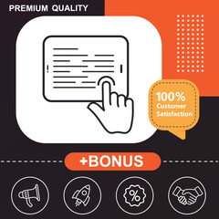 Ipad, tablet, technology icon. With orange and black background