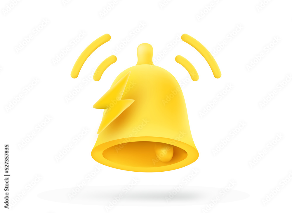 Poster Web message notification icon. 3d illustration isolated on white 