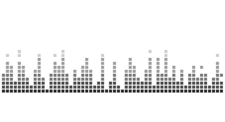 Naklejka premium Monochrome sound waves