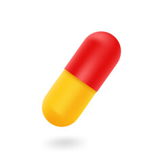 Yellow and red pill.