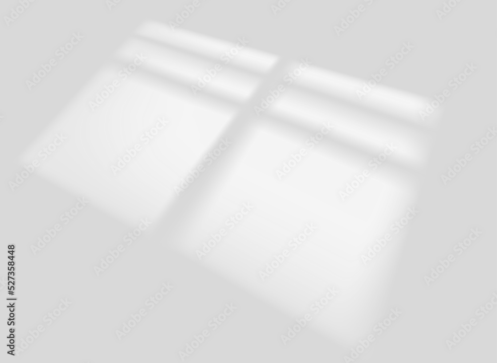 Poster Window shadow overlay effect on transparent background