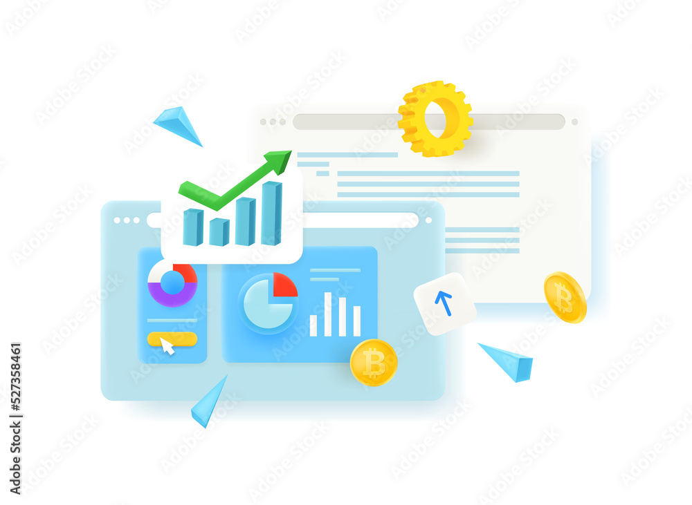 Poster Browser windows with different charts